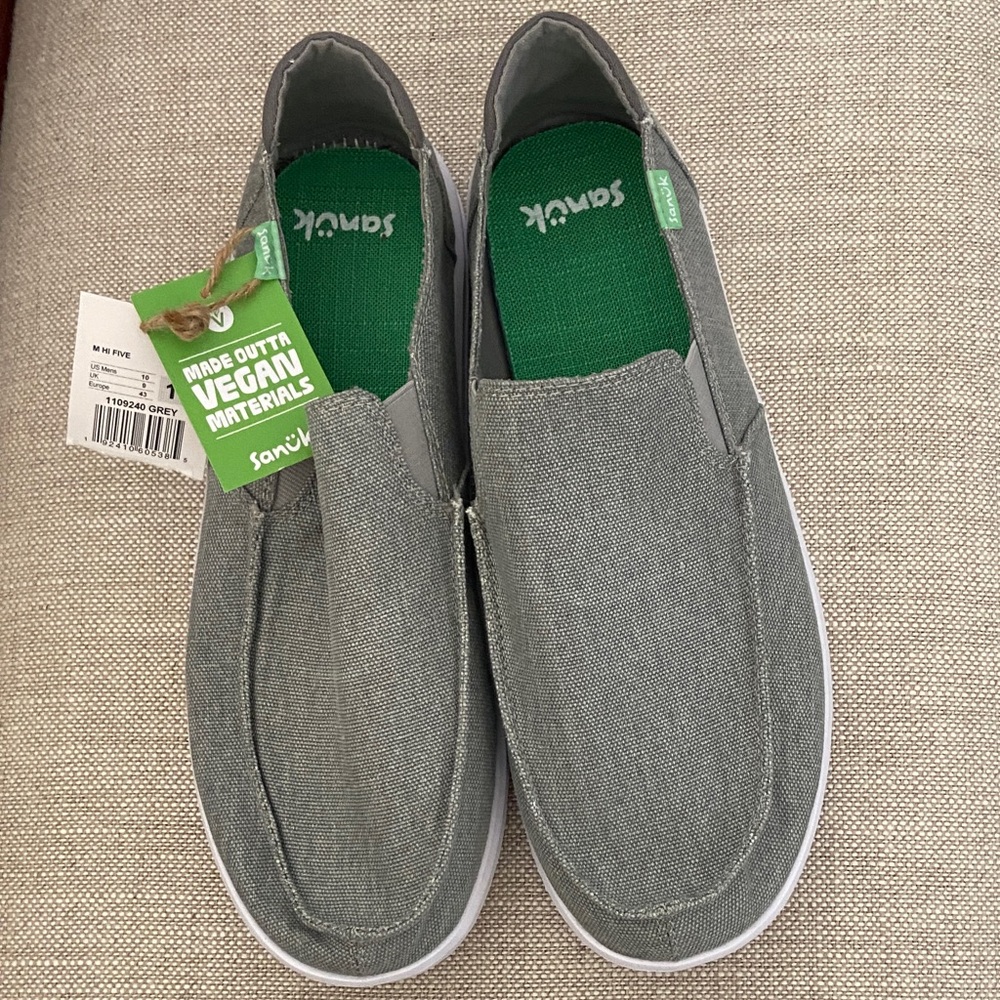 Sanuk Gray Vegan Loafers